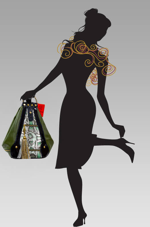 2025 Marino Orlandi Watercress Gold Python Sling Backpack display picture 1